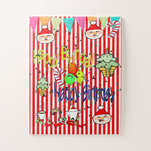 Joyeux Anniversaire Joyeux Noël Puzzle 
