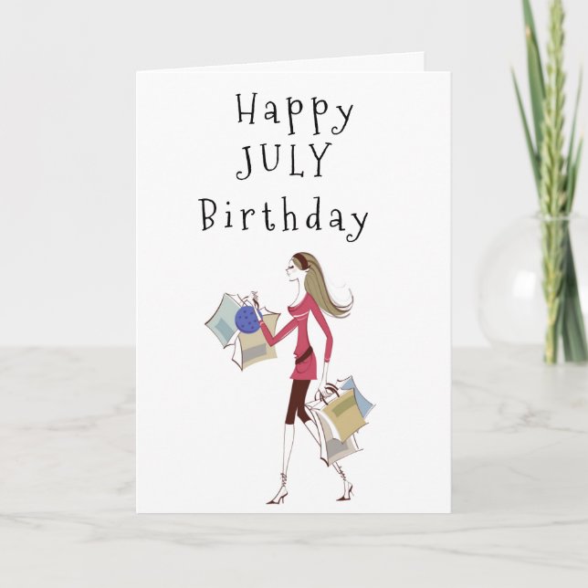 JOYEUX ANNIVERSAIRE ***JUILLET*** CARTE POUR **ELL (Devant)