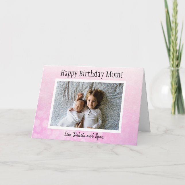 Joyeux anniversaire maman Carte photo (Devant)