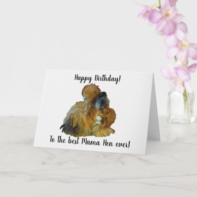 Joyeux anniversaire maman Hen avec carte de pousse (Orchidée)