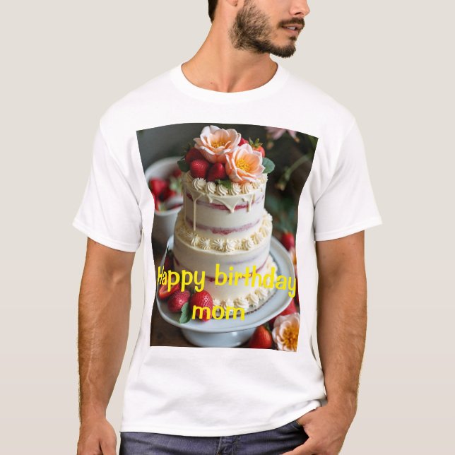 Joyeux anniversaire maman T-Shirt design (Devant)
