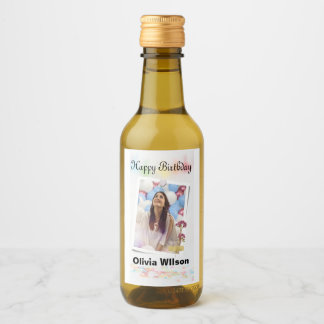 Joyeux anniversaire mariage étiquette de vin