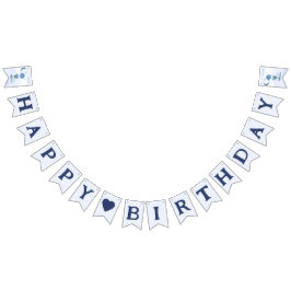 Joyeux anniversaire marine bleu éléphant drapeaux 