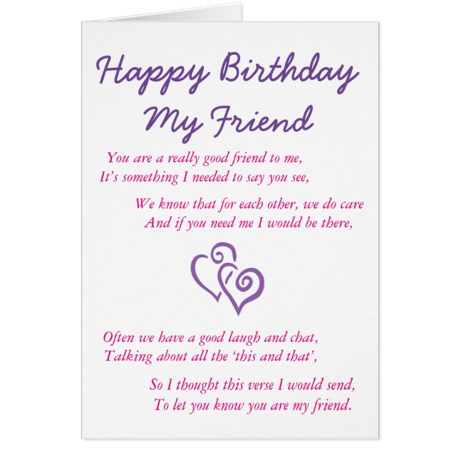 Joyeux anniversaire mon ami (Devant)