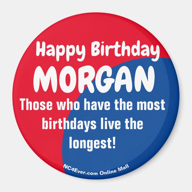 Joyeux Anniversaire MORGAN Magnet (Devant)