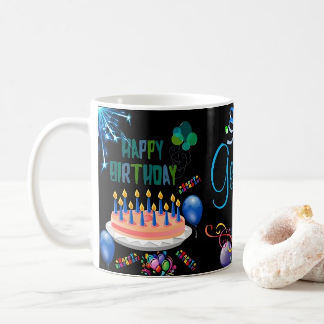 Joyeux Anniversaire Mug (Avec donut)