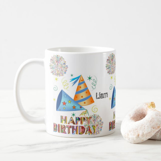 Joyeux Anniversaire Mug (Avec donut)