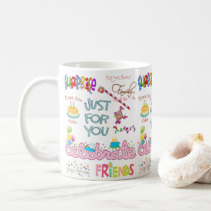Joyeux Anniversaire Mug amis Famille Surprise