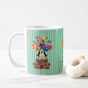 Joyeux Anniversaire Mug Penguin