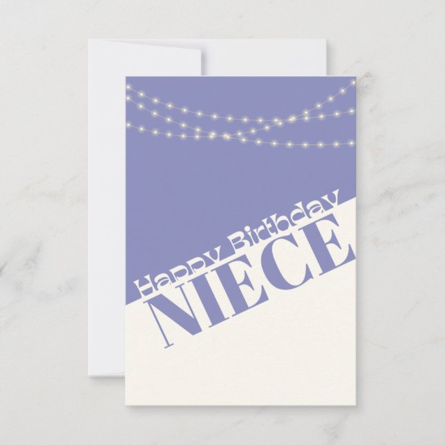 Joyeux Anniversaire nièce moderne minima carte (Devant)