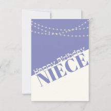 Joyeux Anniversaire nièce moderne minima carte