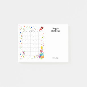 Joyeux anniversaire Octobre 2022 Post-it Notes