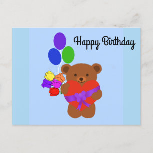 Joyeux Anniversaire Ourson Mignon #4 Carte Postale