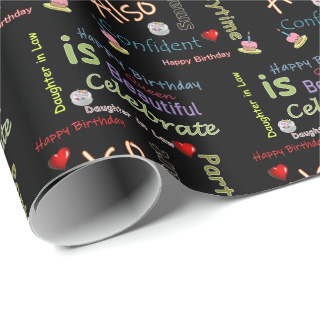 Joyeux Anniversaire Papier cadeau Enveloppement fi (Coin rond)