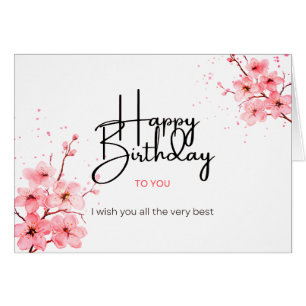 Joyeux Anniversaire Peachy Floral Card