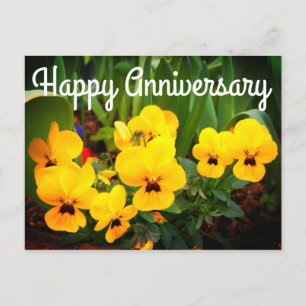 Joyeux Anniversaire Pensée Jaune #1 Carte Postale