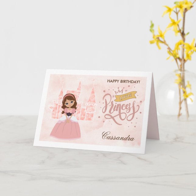 Joyeux anniversaire, petite princesse. Carte de no (Fleur jaune)