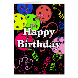 Joyeux Anniversaire Pickleball Ballons Confetti No