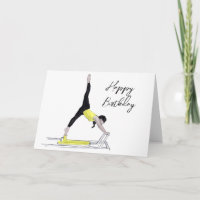 Joyeux anniversaire Pilates carte de réformateur