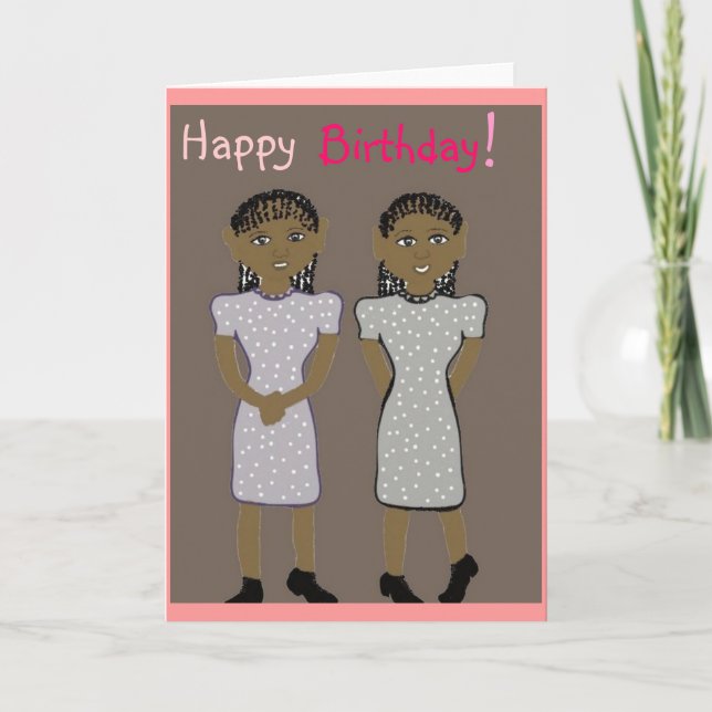 Joyeux anniversaire pour la carte jumeaux (Devant)