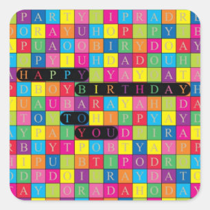 Joyeux Anniversaire Pour Vous - Stickers Wordsearc