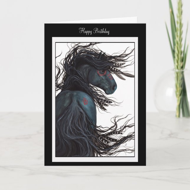 Joyeux Anniversaire Profitez de la carte Cheval de (Devant)