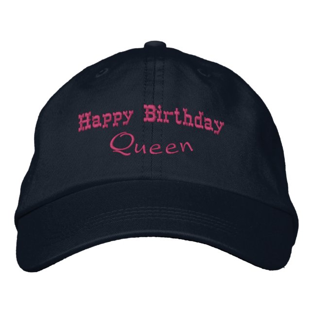 Joyeux Anniversaire Reine Imprimé Beau Casquette (Devant)