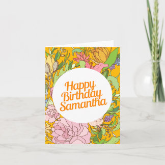 Joyeux anniversaire Samantha| Carte d'anniversaire