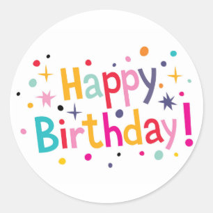 Joyeux anniversaire ! sticker rond