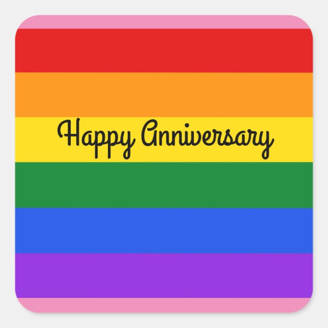 Joyeux Anniversaire Stickers Arc-en-ciel #1 (Devant)