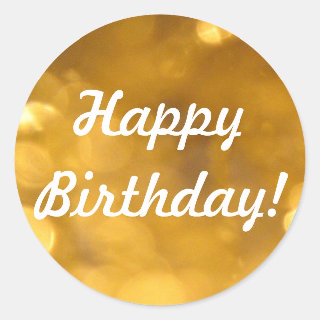 Joyeux anniversaire - Stickers d'or (Devant)