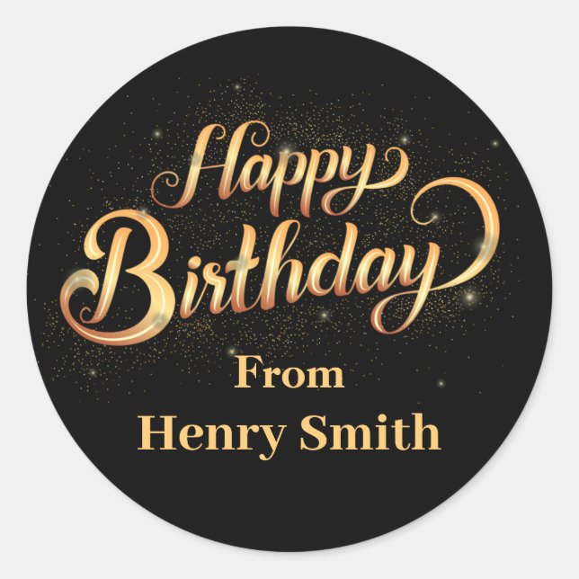 Joyeux Anniversaire Stickers personnalisables pour (Devant)