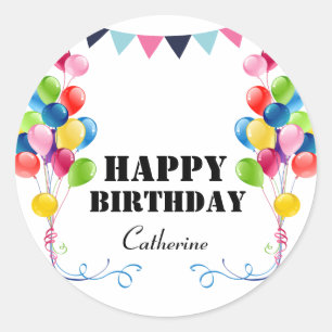 Joyeux Anniversaire Stickers personnalisables pour