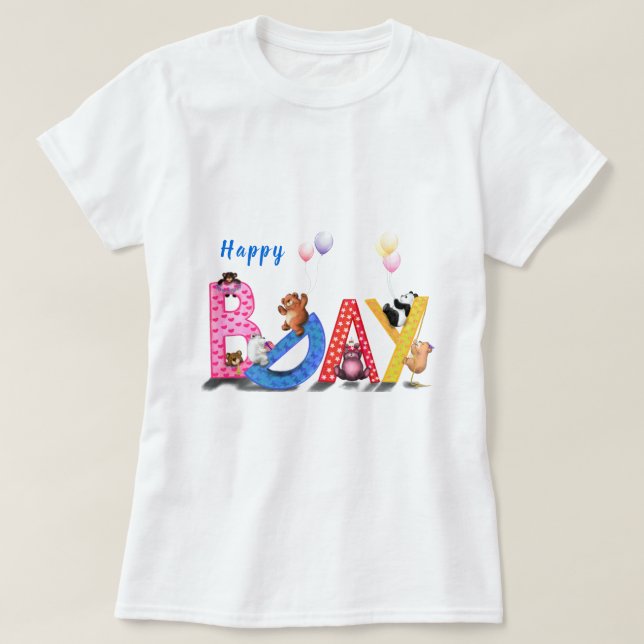 Joyeux anniversaire T-shirt bébé Bears Party drôle (Design devant)