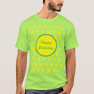 Joyeux Anniversaire T-shirt d'adulte Neon vert et