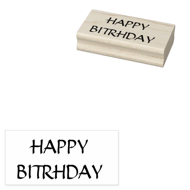 Joyeux Anniversaire Tampon en caoutchouc (Tamponné)