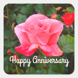 Joyeux Anniversaire Touche des Stickers Rose de cl
