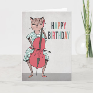 Joyeux anniversaire - violoncelle jouant la carte