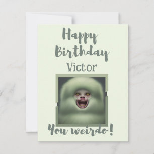 Joyeux Anniversaire Vous Weirdo Green Carte person