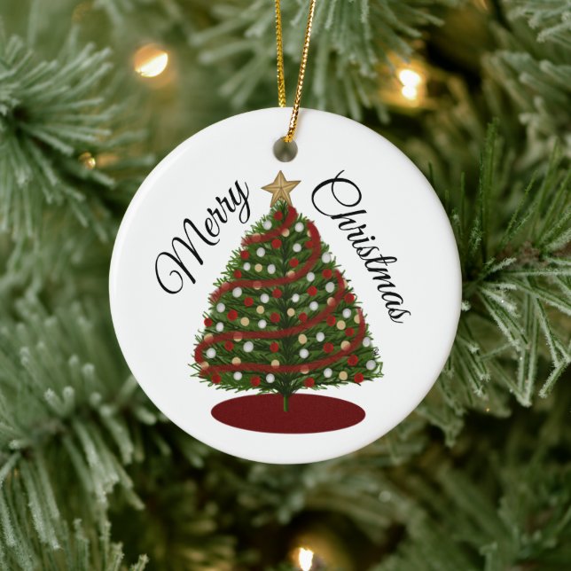 Joyeux Arbre de Noël Arbre rond Ornement (Arbre)