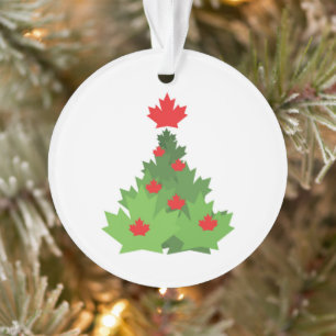 Joyeux arbre de Noël en feuille d'érable