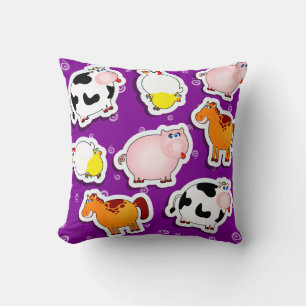 Joyeux arrière - plan agricole, coussin