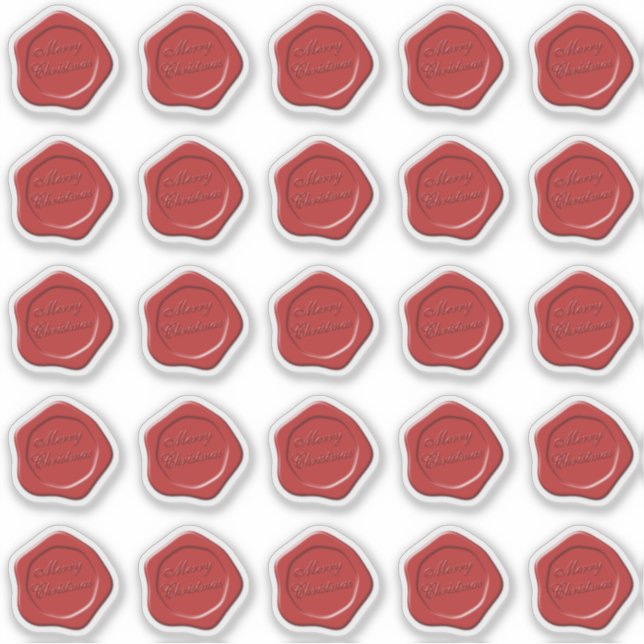 Joyeux autocollant de cire de Noël (Devant)