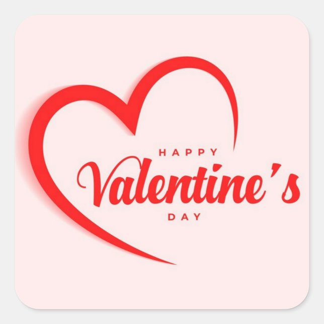 Joyeux Autocollant de la Saint-Valentin (Devant)