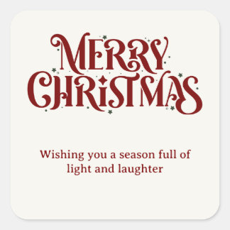 Joyeux autocollant rouge de Noël