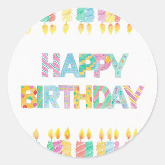 Joyeux autocollants d'anniversaire
