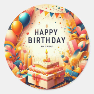 Joyeux autocollants d'anniversaire
