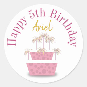 Joyeux autocollants d'anniversaire personnalisés