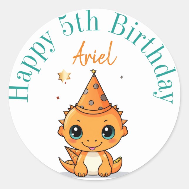 Joyeux autocollants d'anniversaire personnalisés (Devant)