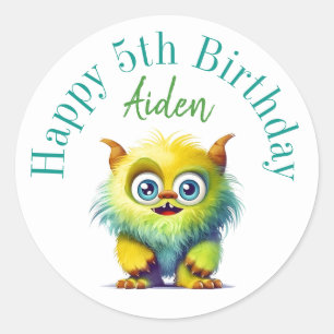 Joyeux autocollants d'anniversaire personnalisés